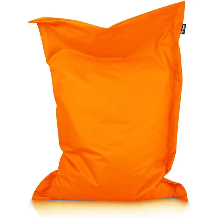 BuBiBag XXL Sitzsack, Outdoor Sitzsäcke für Kinder und Erwachsene, Bodenkissen Beanbag Fatboy wetterfest (Orange 145x100 cm)