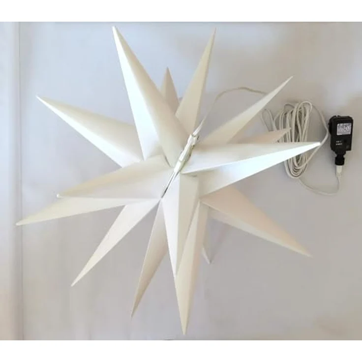 Gartenpirat LED Stern Faltstern 18 Zacken aus Kunstoff-Folie mit LED-Birne warmweiß, Timer-und Schalter-Funktion: Schalter mit 3 Funktionen(ON/OFF/TIMER) – Bild 6