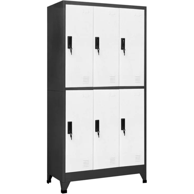 vidaXL Schließfach Metallschrank Lagerschrank Aktenschrank Spind 90 x 45 x 180 cm – Bild 1