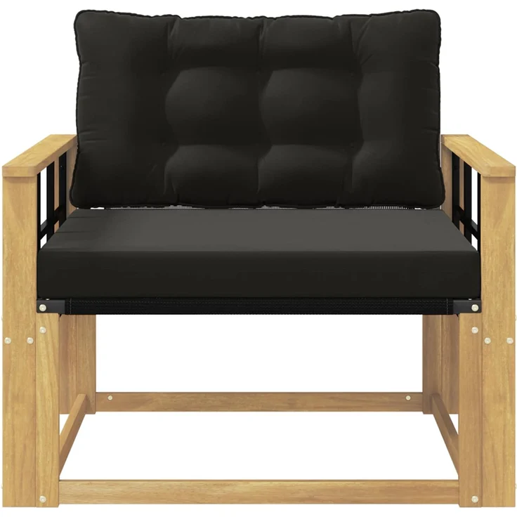 vidaXL Outdoor-Sofagarnitur Massives Akazienholz und Textilene Weiß 3439070 – Bild 5