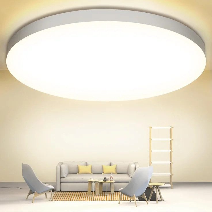 Deckenlampe LED Deckenleuchte Ø28cm 24W, 4000K, 2000LM, IP44 Wasserfest Rund Badezimmer Lampe, Badlampe Decke Küchenlampen Modern Schlicht Weiß Ultra Dünn Ideal für Bad/Balkon/Keller/Schlafzimmer/Flur – Bild 1