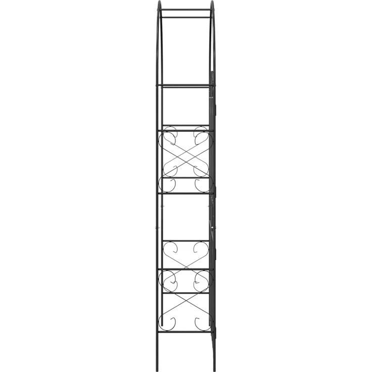 vidaXL Gartenbogen Uni Schwarz 115 x 37 x 226 cm 42021348 – Bild 7