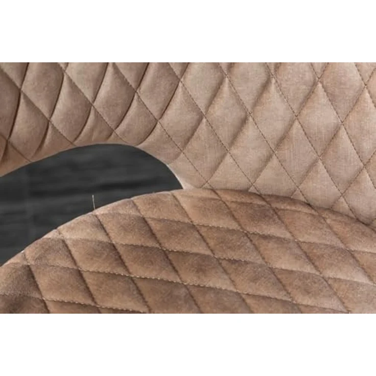 riess-ambiente 4-Fußstuhl PARIS greige / schwarz gold (Einzelartikel, 1 St), Esszimmer · Samt · Metall · mit Armlehne · Ziersteppung – Bild 5