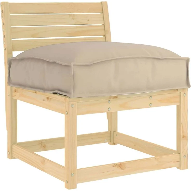vidaXL Kissen Taupe 60 x 40 x 8 cm Oxford-Stoff 42001613 – Bild 1