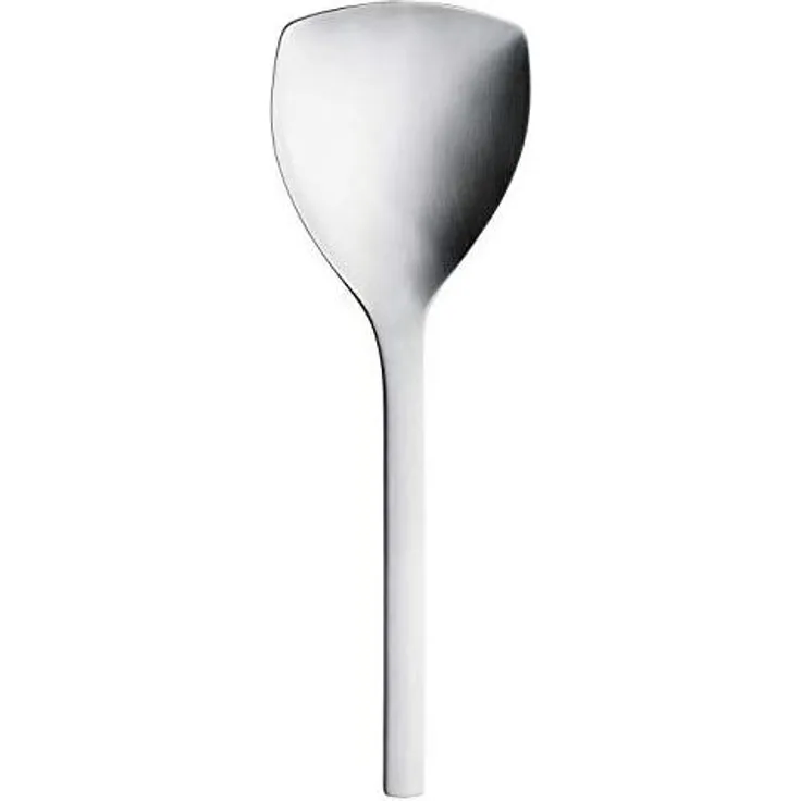 Puresigns ONE Extra Reislöffel Gemüselöffel Servierlöffel Groß 25cm Edelstahl Matt Silber