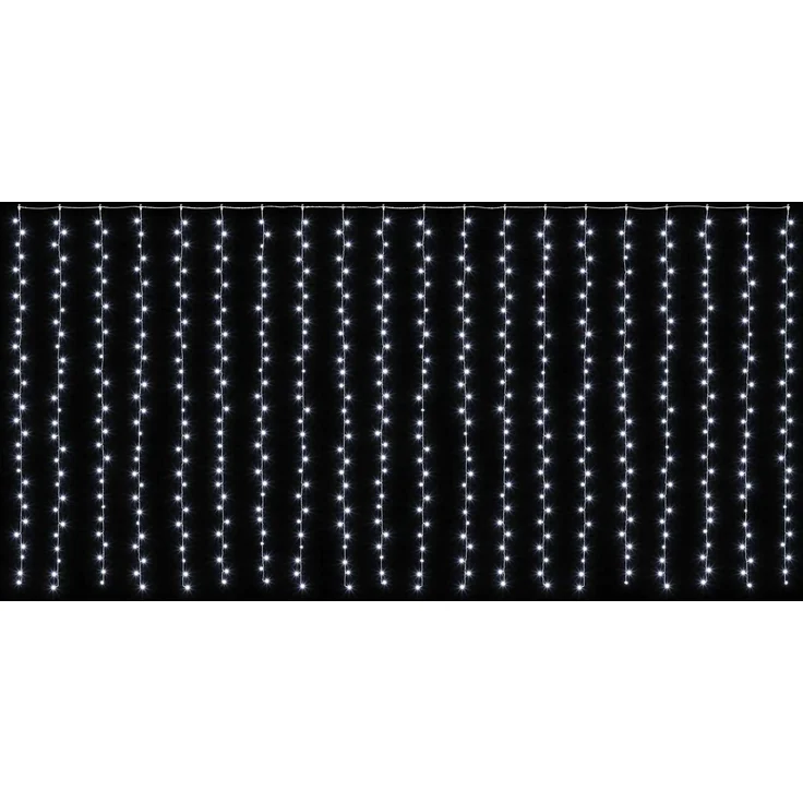 vidaXL Lichtervorhang 600 LEDs Kaltweiß 600 x 300 cm 42054074 – Bild 3