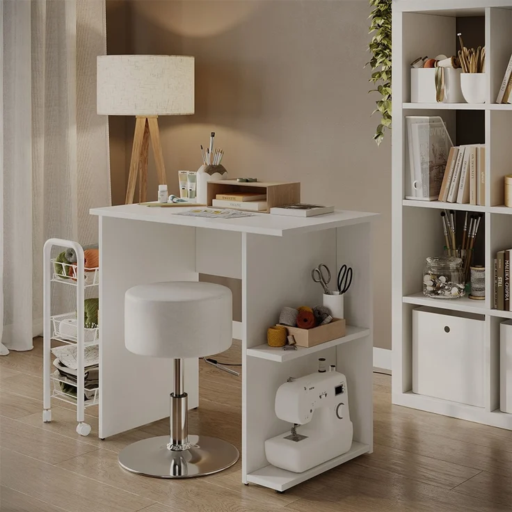 Schreibtisch Simple Weiß 80 x 50 cm Vicco – Bild 3