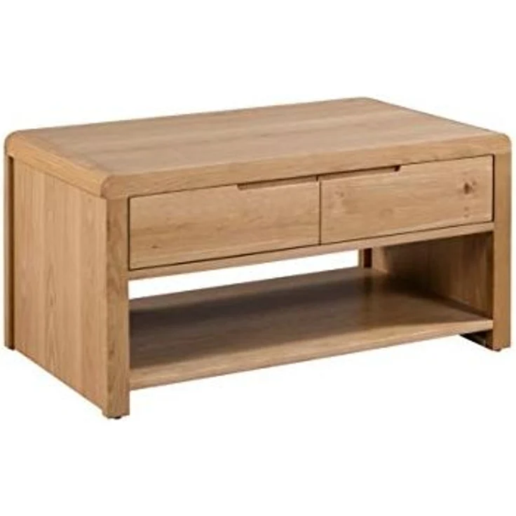 Julian Bowen Curve Couchtisch, Eiche – Bild 1