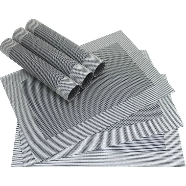 matches21 HOME & HOBBY Platzset Tischset BORDA 6er silber schwarz Tischunterlage als Tischdeko, (6-St), modernes Esstisch Platzdeckchen als abwaschbarer Tischuntersetzer – Bild 5