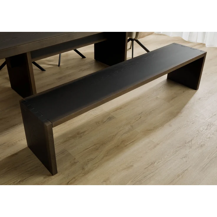 Bank Eiche 193x40x45 dunkelbraun lackiert BEAMS #85 – Bild 2
