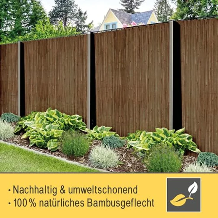 Sol Royal Dunkelbrauner Split Bambus Sichtschutz 140x600 cm – Sichtschutz Bambus Zaun Bambusmatte Gartensichtschutz Balkon Sichtschutzzaun – Natursichtschutz Witterungsbeständig B55 – Bild 7