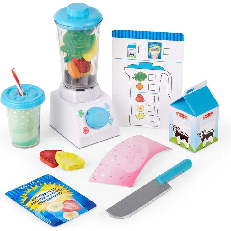 Melissa & Doug Smoothie Mixer Set aus Holz | Rollenspielzeug | Holzspielzeug für Kinder | 3+ | Geschenk für Jungen oder Mädchen