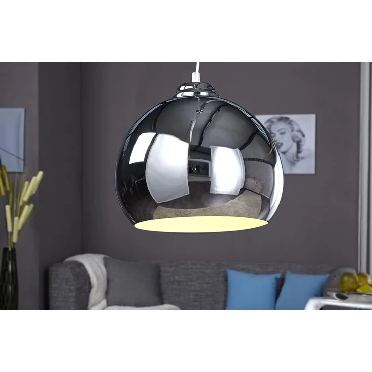 riess-ambiente Hängeleuchte CHROMAGON 30cm silber, ohne Leuchtmittel, Wohnzimmer · Metall · Esszimmer · Pendel · Modern – Bild 2