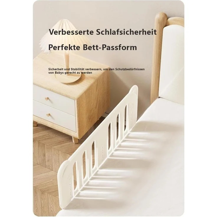 habeig Babybett Bettgitter Babygitter 120x47cm Rausfallschutz extrem stabil, 120 cm breit – Bild 8