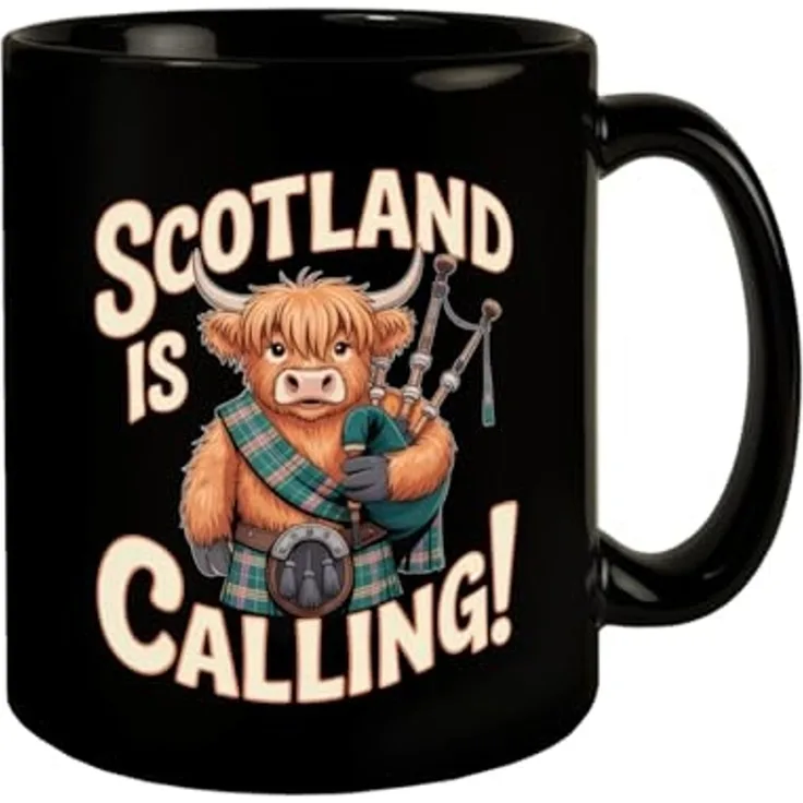 speecheese Tasse Scotland is calling! Tasse mit Highland-Kuh-Motiv