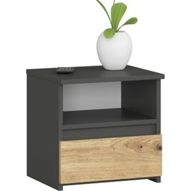 Home Collective Kommode 40 cm breit Holz Highboard Sideboard für Flur Schlafzimmer Wohnzimmer (Mehrzweckschrank Schrank schmal Kommode Schlafzimmer mit Schubladen), Kinderzimmer Organizer 40 cm hoch, 1 Schublade graphit-Artisan Eiche – Bild 6