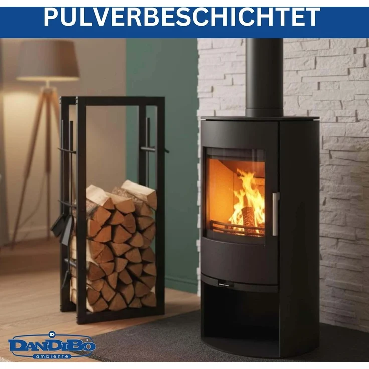DanDiBo Kaminholzregal Innen Metall mit Besteck 96601 Brennholzregal Holzaufbewahrung Kaminholzständer Feuerholzregal – Bild 4
