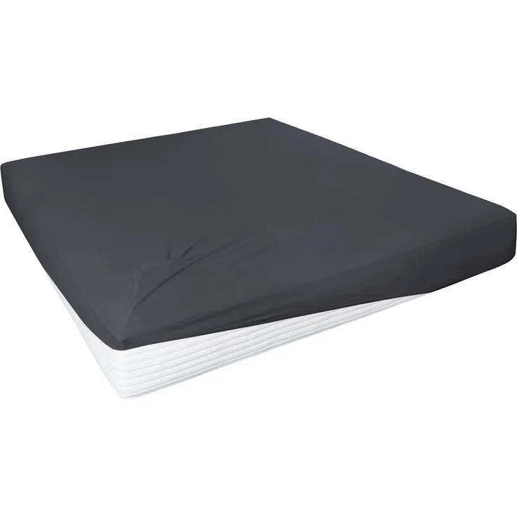 Hahn Haustextilien Elasthan-Feinjersey-Spannlaken Royal 140-160x200-220 cm anthrazit