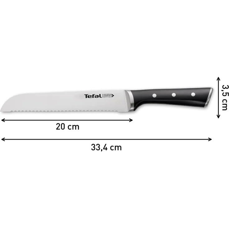 Tefal 'K23204 Ice Force' Brotmesser, Edelstahl schwarz, 20 cm – Bild 14