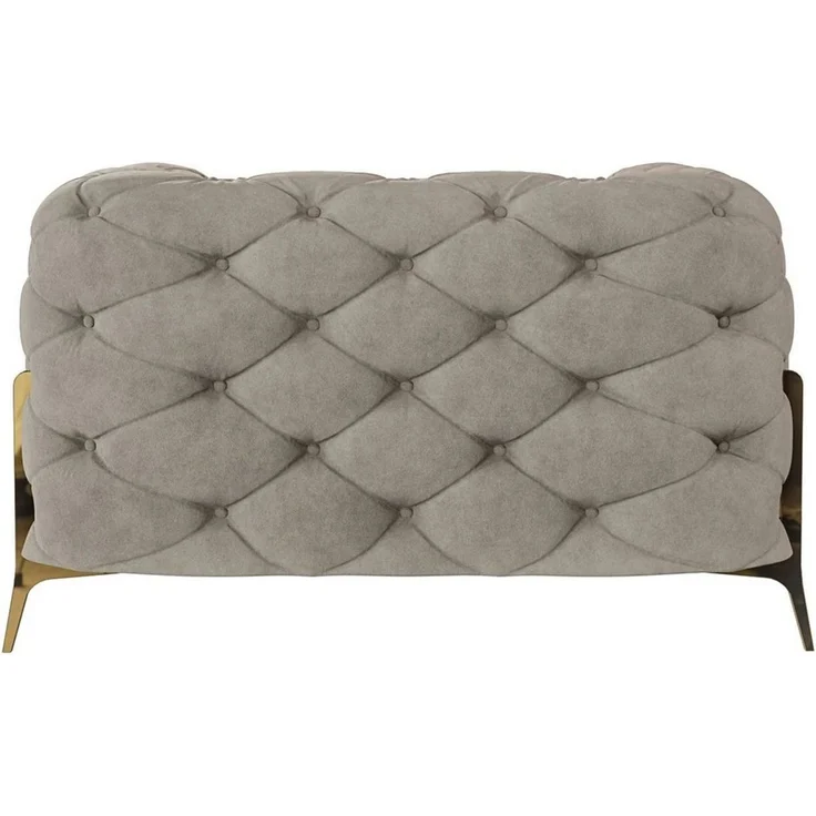 S-Style Möbel Chesterfield-Sessel Ashley mit Goldene Metall Füßen, mit Wellenfederung – Bild 3