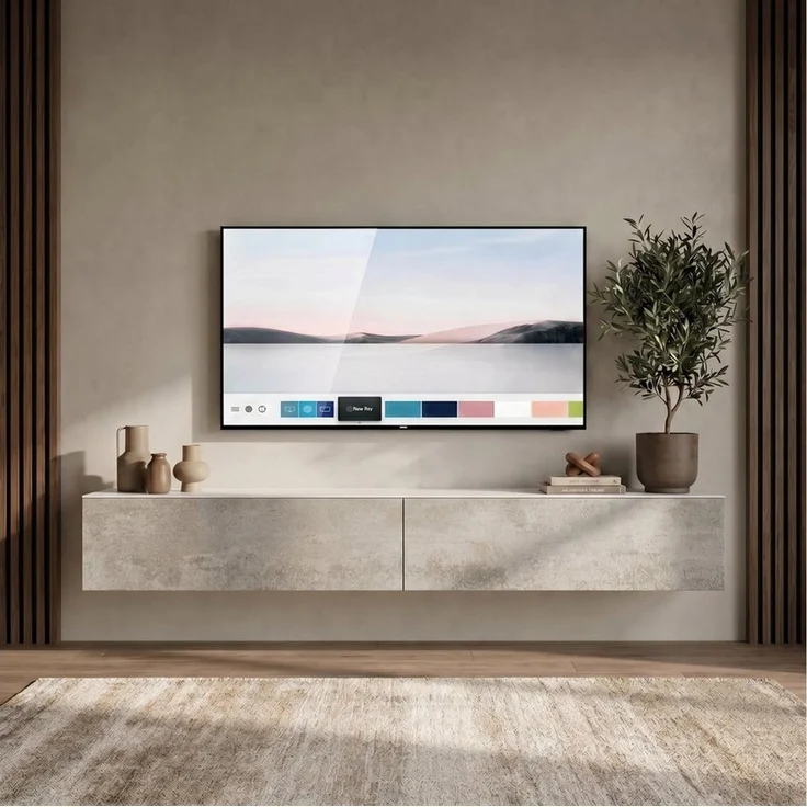 InnoFurn TV-Board Vela hängender Lowboard (2x hängender Fernsehschrank), Sanftes Öffnen, Made in Germany, Modernes Design – Bild 2