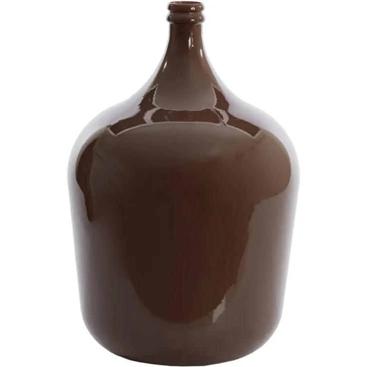 Dekovase Vase INCA von Light & Living Blumenvase Ø36,5x56 cm Glas Braun Glänzend