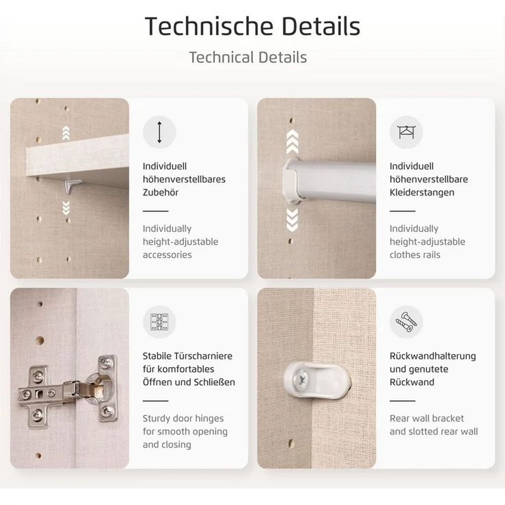 rauch Kleiderschrank Schrank Garderobenschrank Mehrzweckschrank Schlafzimmer HERSBRUCK (3 verschiedene Ausstattungen BASIC/CLASSIC/PREMIUM (inkl. SOFT-CLOSE) mit großzügigen Schubladen sowie Spiegeltüren MADE IN GERMANY – Bild 4