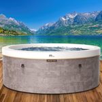 BRAST Whirlpool MSpa Verto-Serie, 5 Modelle, In- Outdoor Pool, Winterfest, (MSpa Cocoon für 6 Personen mit Schaumstruktur, Ø180x65cm, 130 Massagedüsen in 3 Intensitäten), einfache Steuerung per App