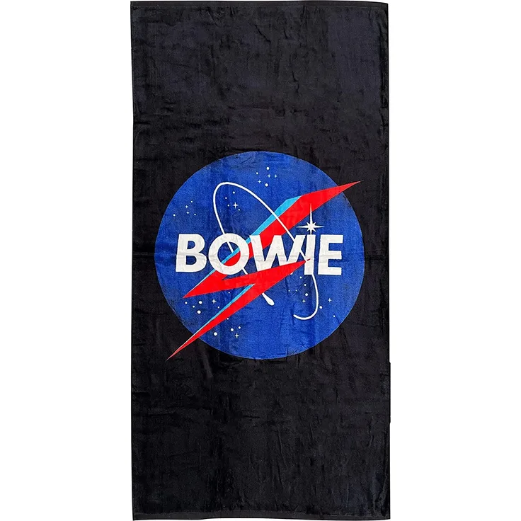 strandtuch David Bowie 140x70 cm Baumwolle schwarz