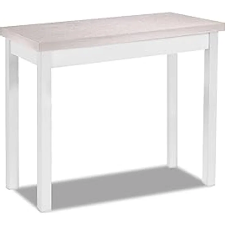 ASTIMESA Küchentisch im Buchstil ohne Schublade und Platte aus laminiertem Holz, Grau, 80 x 40 cm a 80 x 80 cm