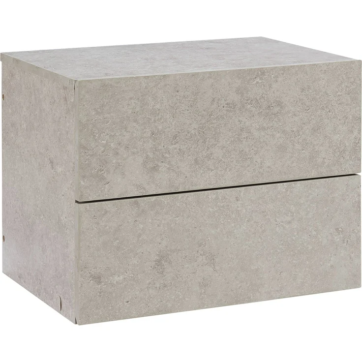 Nachttisch hängend Ampfing mit 2 Schubladen Betonoptik, hell [en. casa] – Bild 3