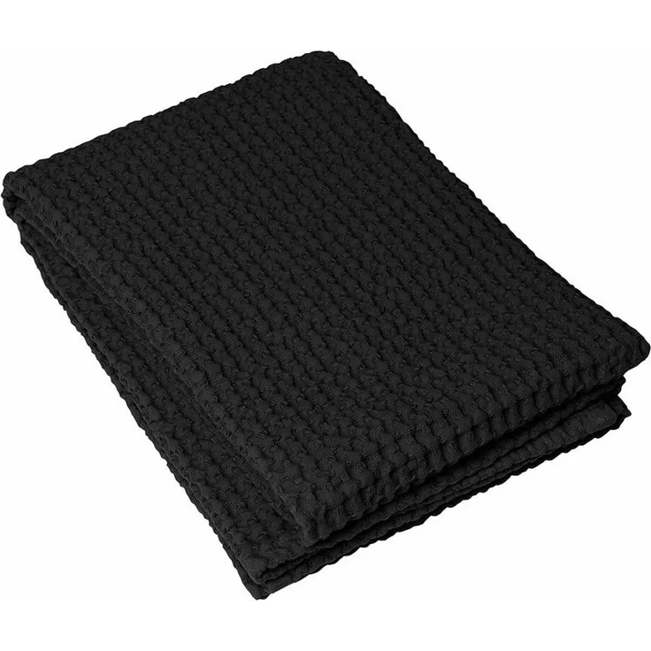 Blomus Badetuch Caro, Handtuch, Duschtuch, Baumwolle, Black, 70x140 cm, 66307