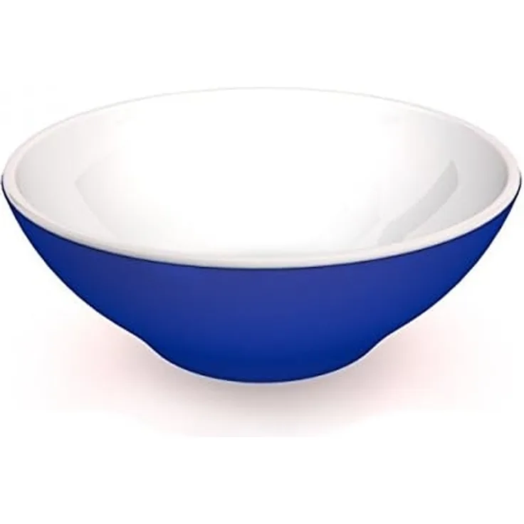 Ornamin Schüssel 2700 ml blau, Melamin große stabile Kunststoffschale, großes Fassungsvermögen robustes Alltags-Geschirr für zu Hause, Camping, Picknick, BBQ, Gemeinschaftsverpflegung, Großküchen Snackschüssel, Salatschüssel, Suppenschüssel