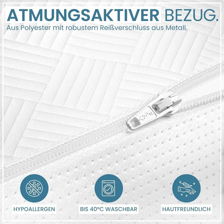 Gentle North, Topper Memory Schaum Topper 5/7 cm - Matratzentopper, 5 cm hoch, Memoryschaum, ergonomisch, rutschfest, schadstoffgeprüft – Bild 5