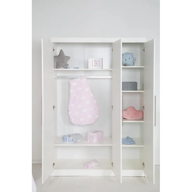 roba Zimmerset 'Maren' - 3-teilig - Gitterbett 70 x 140 cm - Wickelkommode schmal - Weiß – Bild 3