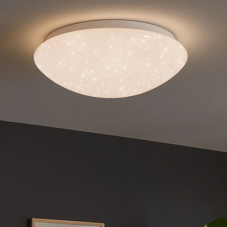 LED Deckenleuchte, Sterneneffekt, CCT, dimmbar, IP44, D 38,5 cm – Bild 2