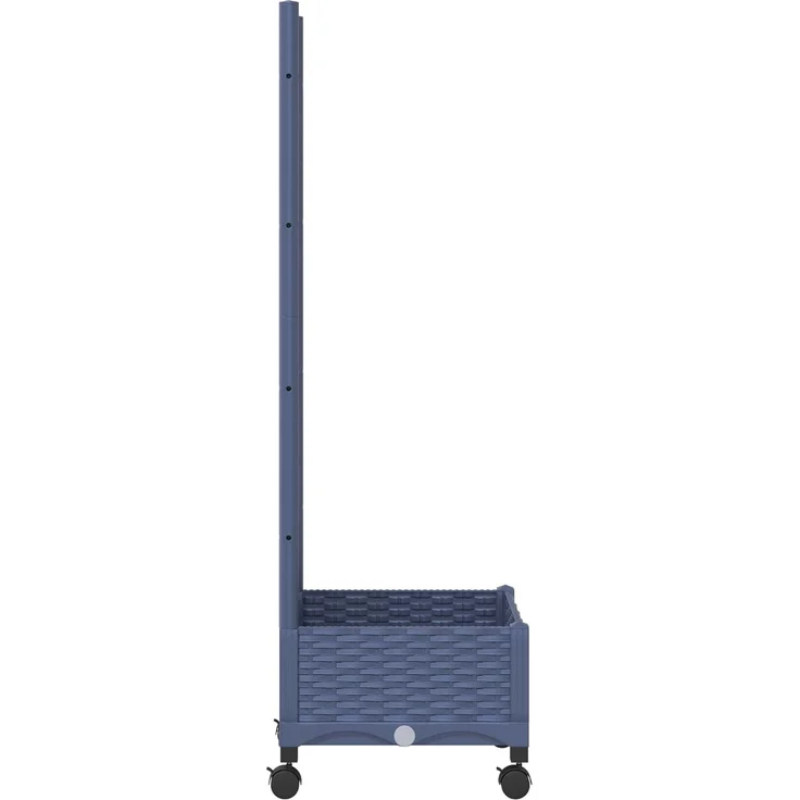 vidaXL Pflanzkübel mit Spalier und Rädern Blaugrau 40 x 40 x 131,5 cm 3422916 – Bild 4