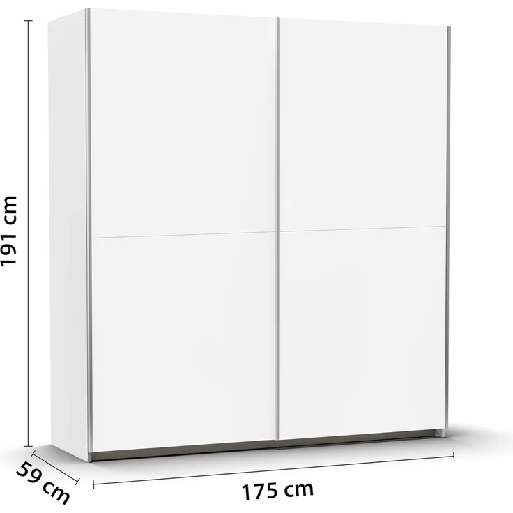 rauch Schwebetürenschrank Kleiderschrank Schrank Garderobe SATURN mit 3 Ausstattungsvarianten 3 verschiedene Ausstattungsvarianten Griffe aus Metall MADE IN GERMANY – Bild 3