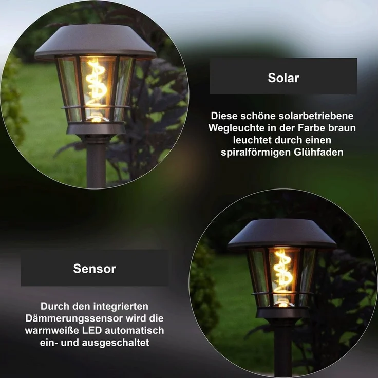Star Trading LED-Solar-Wegeleuchte "Fergus" Edelstahl – Bild 3