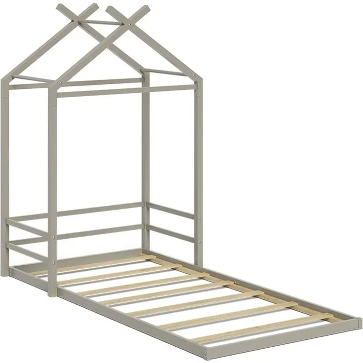 Bodenbett Roofy Greige 90x200 Vitalispa – Bild 1