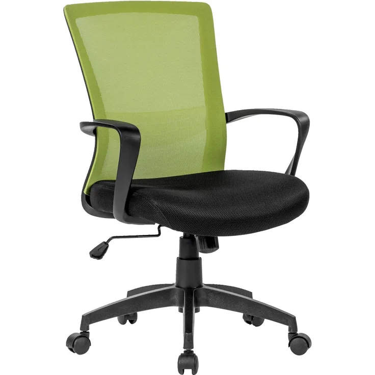Carryhome 'PAN' Drehstuhl Stoff schwarz grün, 57 x 98 x 59 cm, 140 kg belastbar, höhenverstellbar