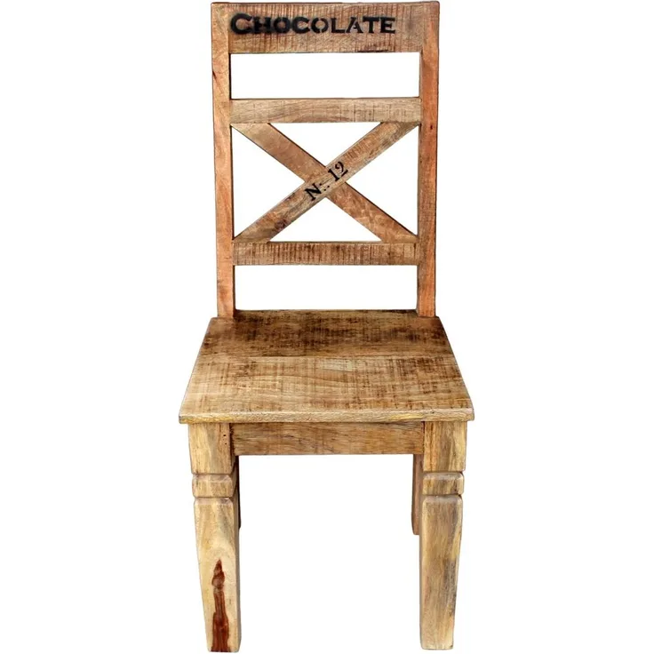 RUSTIC Stuhl 2-er Set Mangoholz Natur