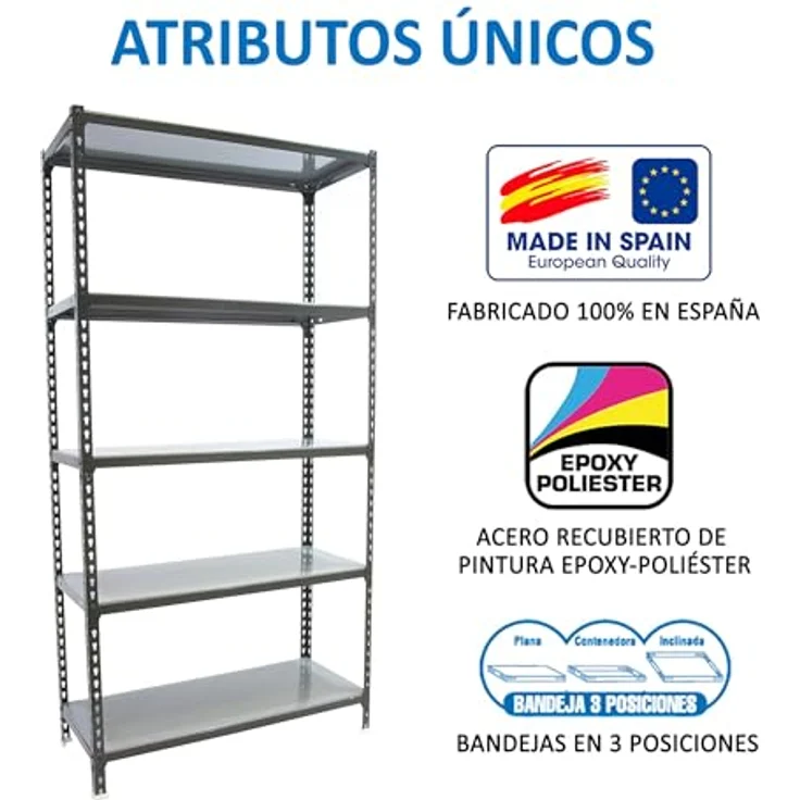 Simonrack Schwerlastregal, Lagerregal, 200 x 100 x 30 cm, Metallregal, Kellerregal, Biegestelle 180 kg, 5 Fachböden, Anthrazit/Verzinkt - Simonclick – Bild 6