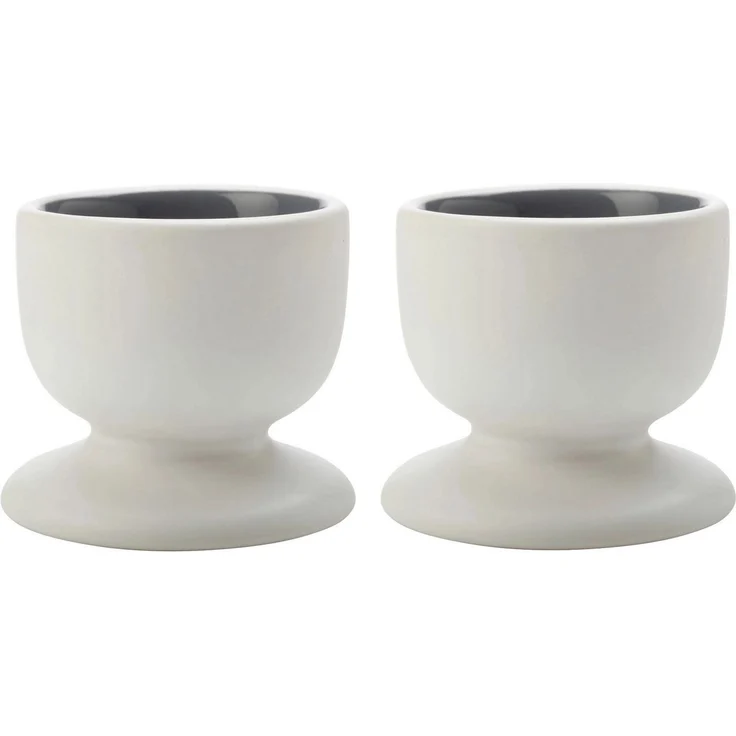 WestCraft Eierbecher TINT Eierbecher Porzellan, außen weiß, innen mit einem Farbhighlight, (2-tlg), bauchige Form, spülmaschinenfest, robustes Alltagsporzellan – Bild 1