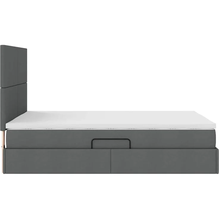 vidaXL LED-Speicherbett mit Matratze Dunkelgrau 140 x 190 cm Stoff 3372352 – Bild 11