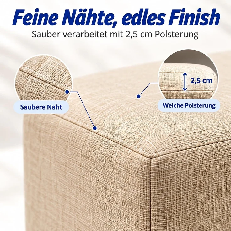 Relaxdays Fußhocker gepolstert – Bild 9
