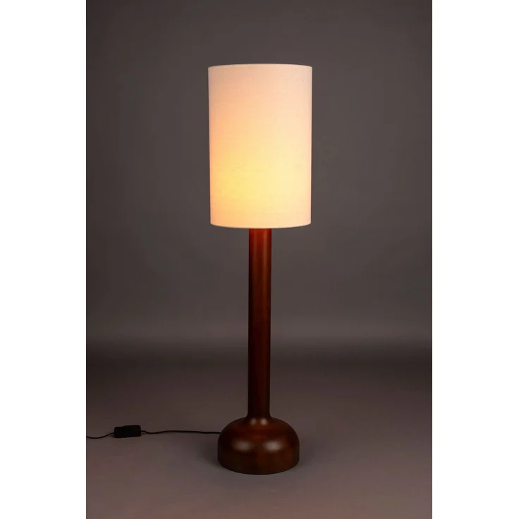 DutchBone Stehlampe Jones mit Gestell aus Gummibaumholz in Beige 35x35x140 cm – Bild 6