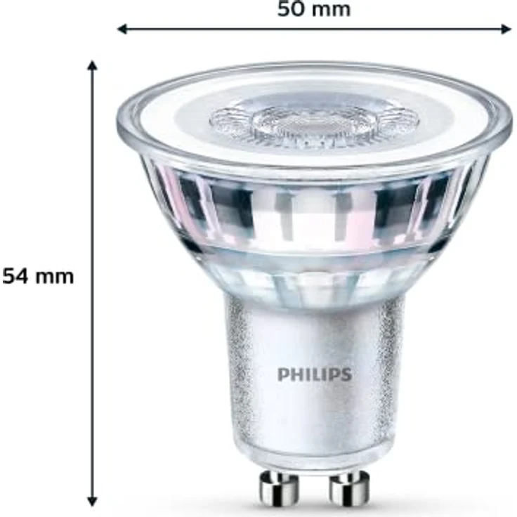 Philips LED-Reflektor GU10 3,5W, 2.700K warmweiß, 36° Winkel, 2er Multipack – Bild 3