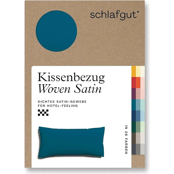 Schlafgut Kissenbezug Woven Satin aus Mako-Baumwolle, langlebig, pflegeleicht, dicht gewebt, (1 Stück), Kissenhülle mit Reißverschluss, passender Bettbezug erhältlich