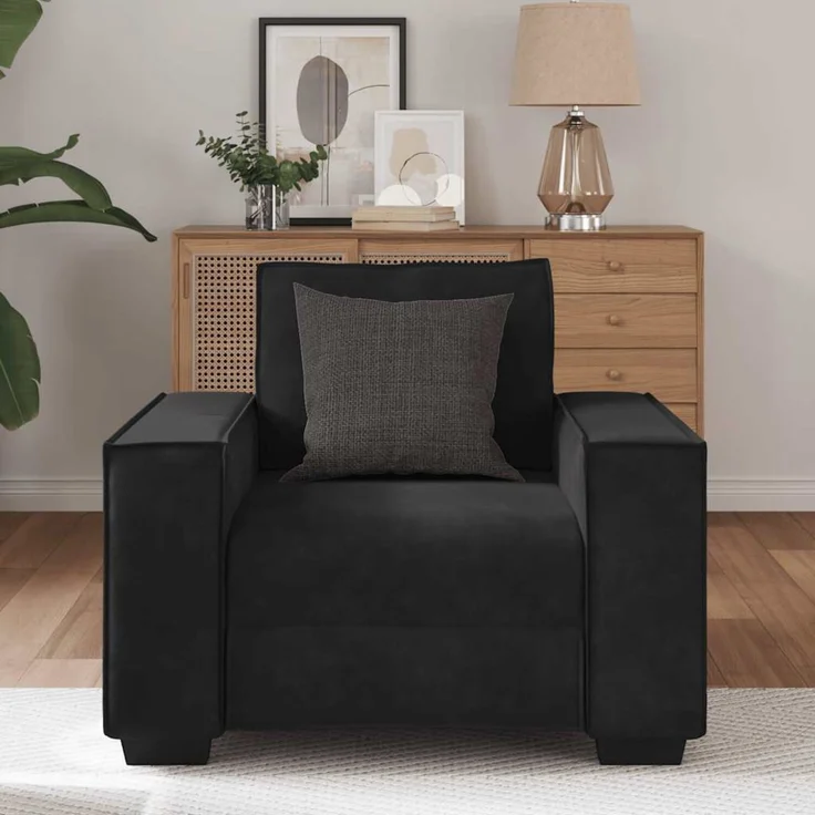 vidaXL Sessel Schwarz 100x78x84 cm Samt 4105005 – Bild 2